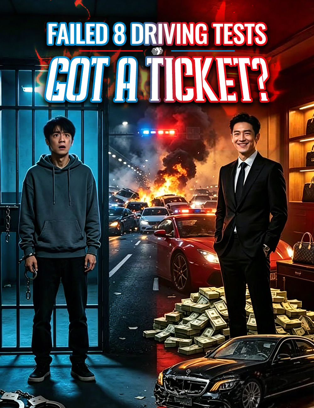 Failed 8 Driving Tests, Got a Ticket?